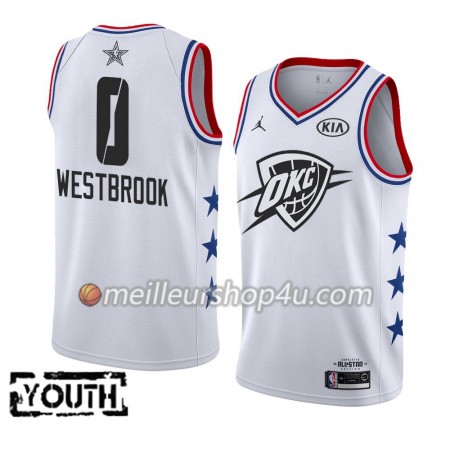 Maillot Basket Enfant Oklahoma City Thunder Russell Westbrook 0 2019 All-Star Jordan Brand Blanc Swingman